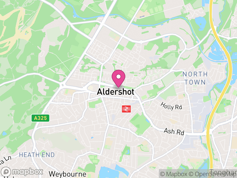 Map of Aldershot Letting Agents