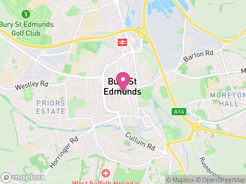 Map of Bury St Edmunds Letting Agents