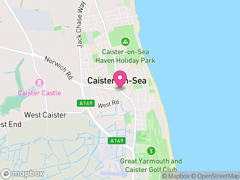 Map of Caister On Sea Letting Agents