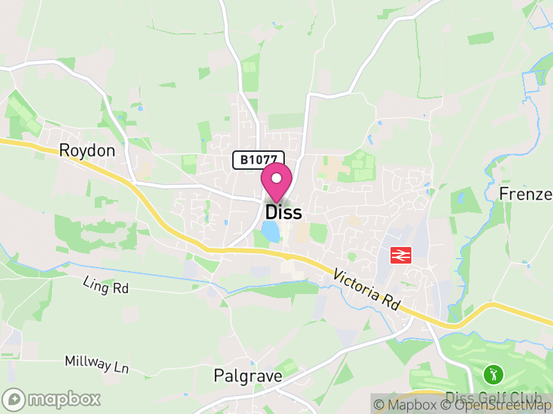 Map of DISS Letting Agents