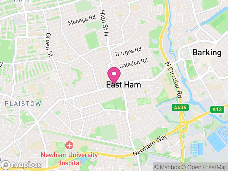 Map of East Ham Letting Agents