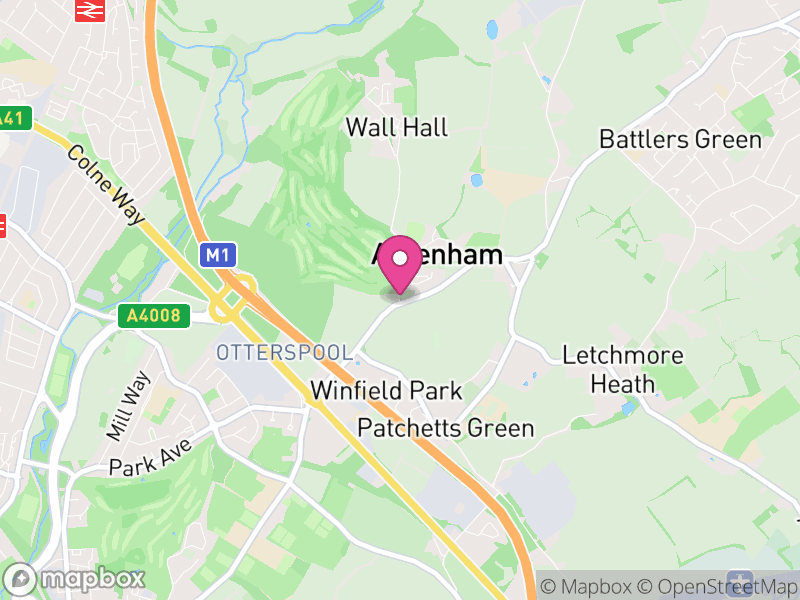 Map of properties for sale in Aldenham