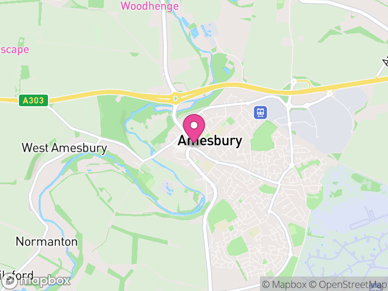 Map of properties for sale in Amesbury