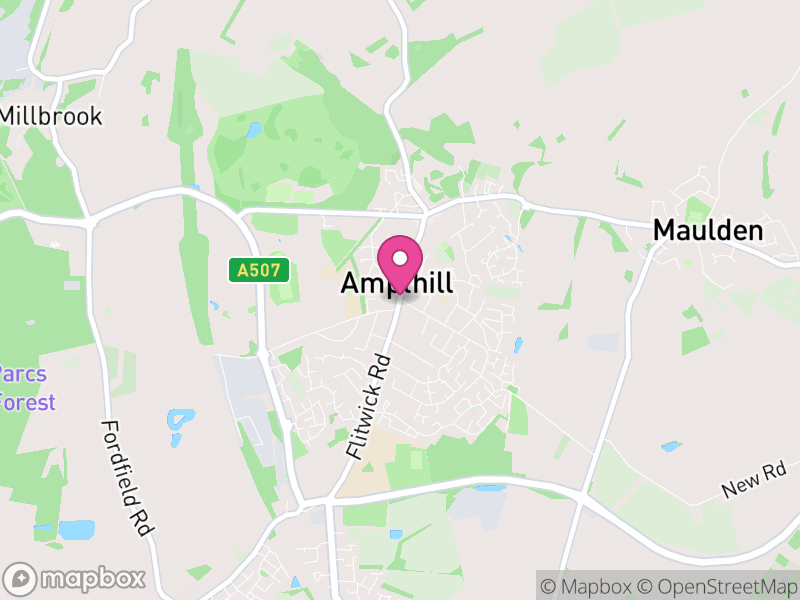 Map of properties for sale in Ampthill