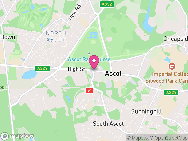 Map of properties for sale in Ascot