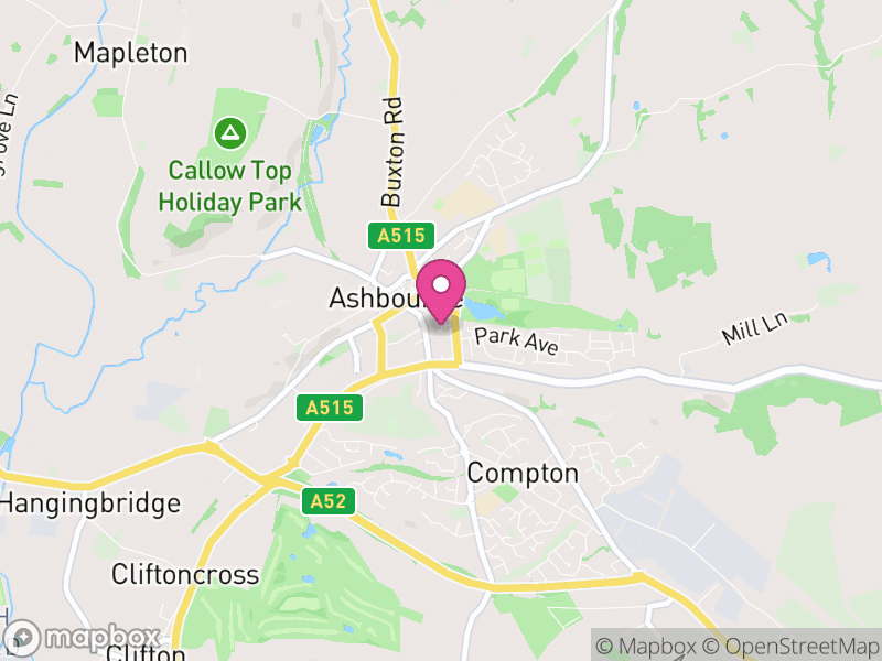 Map of properties for sale in Ashbourne