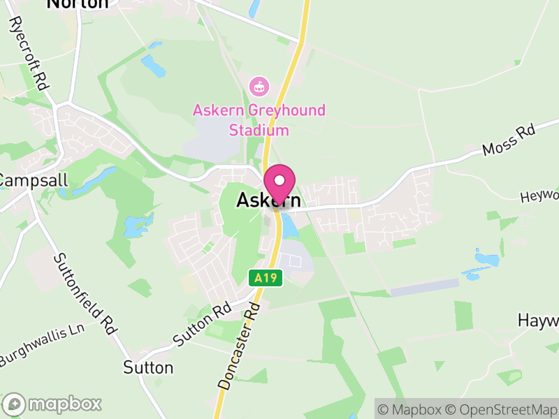 Map of properties for sale in Askern