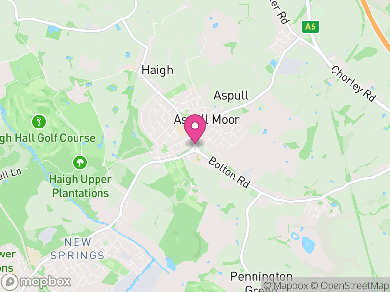 Map of properties for sale in Aspull