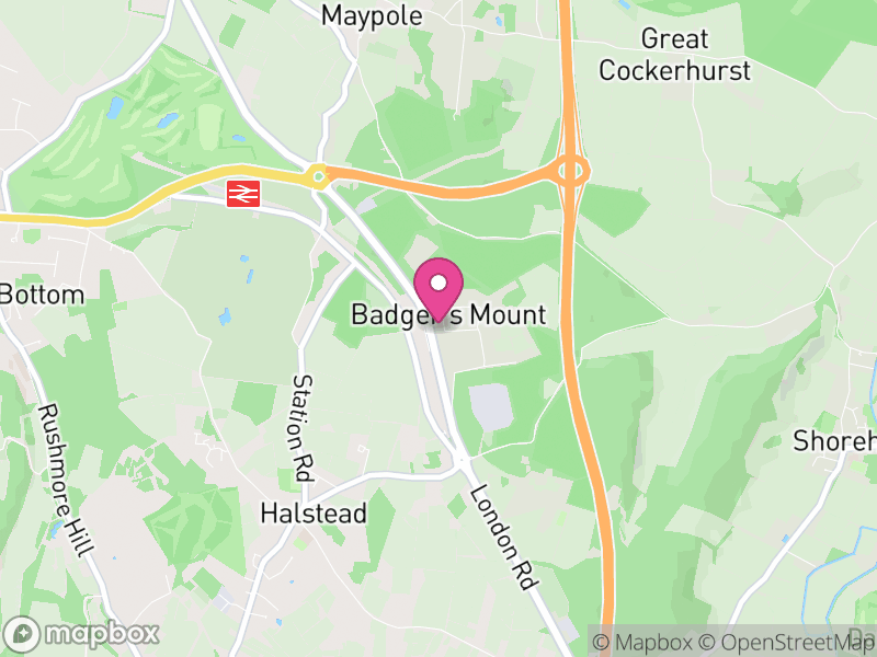 Map of properties for sale in Badgers Mount