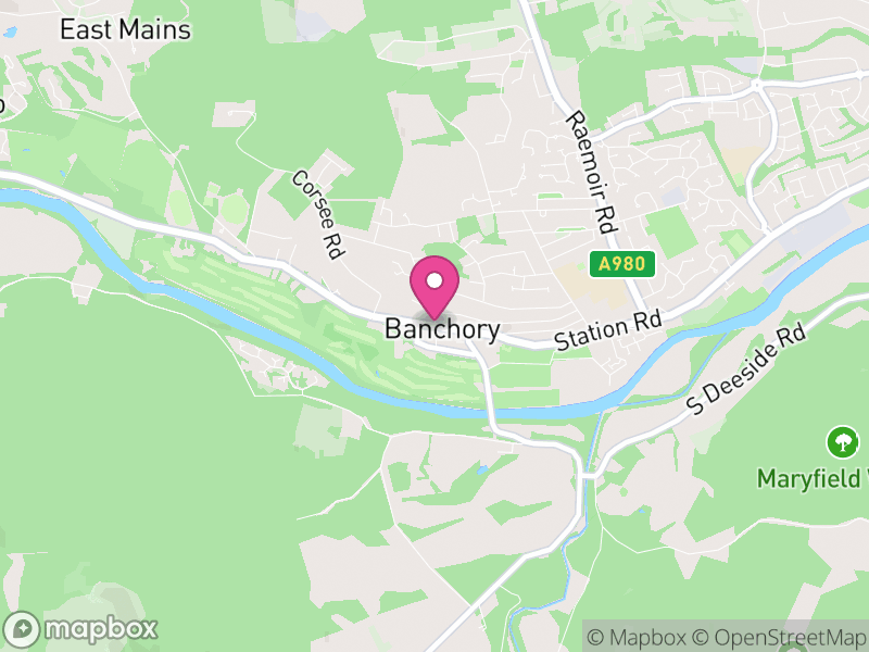 Map of properties for sale in Banchory