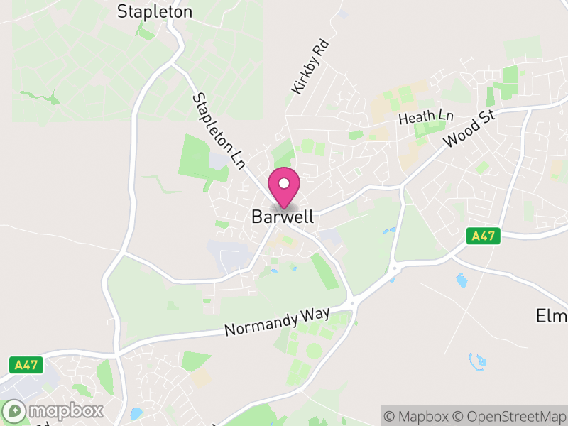 Map of properties for sale in Barwell
