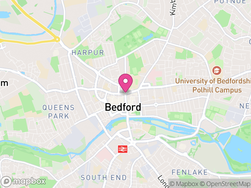 Map of properties for sale in Bedford