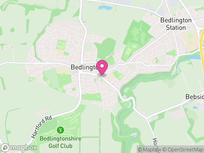 Map of properties for sale in Bedlington