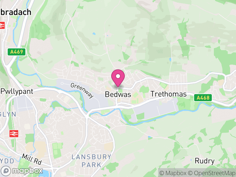 Map of properties for sale in Bedwas