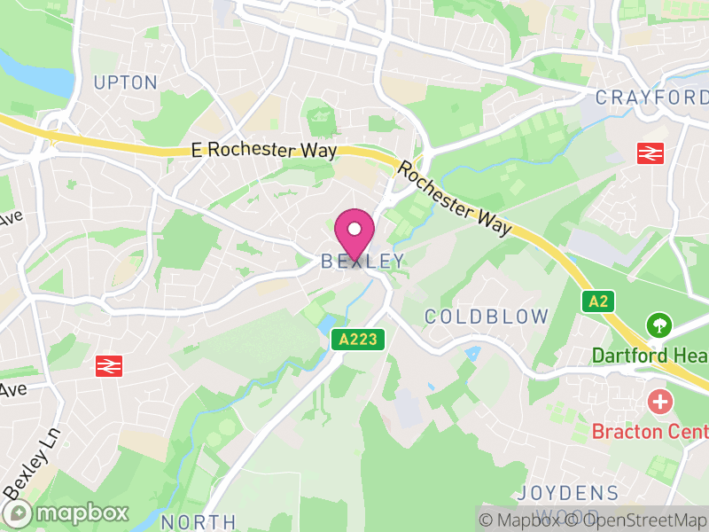 Map of properties for sale in Bexley