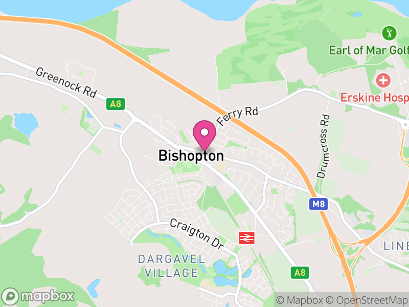 Map of properties for sale in Bishopton