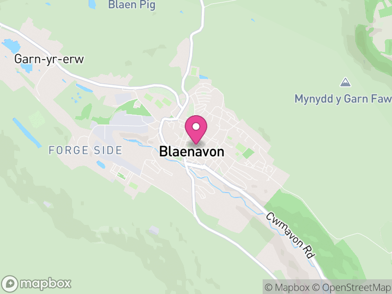 Map of properties for sale in Blaenavon