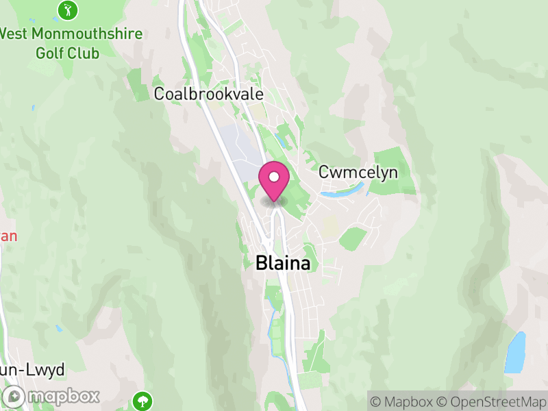 Map of properties for sale in Blaina