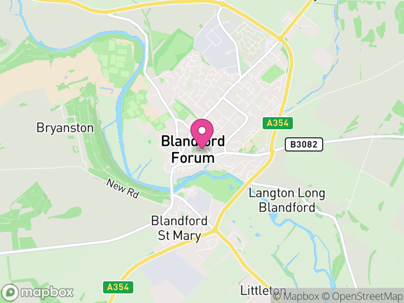 Map of properties for sale in Blandford Forum