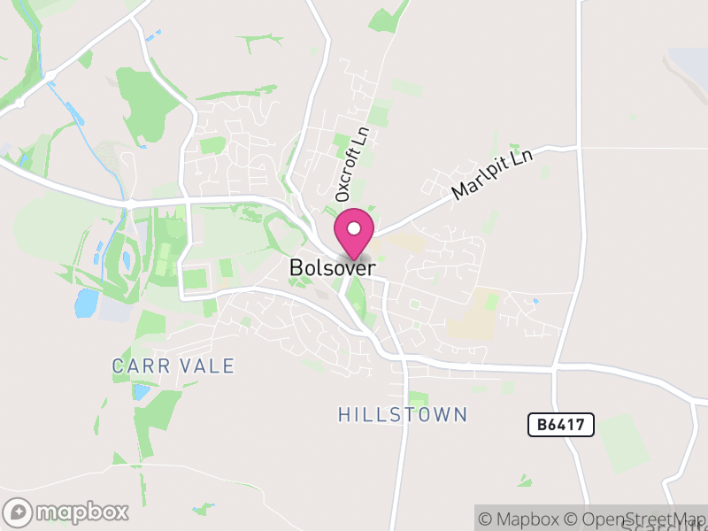 Map of properties for sale in Bolsover