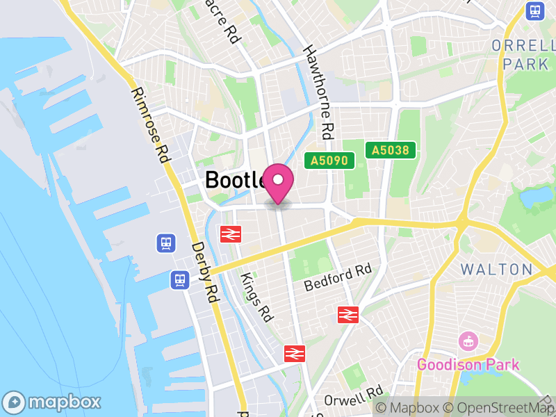 Map of properties for sale in Bootle