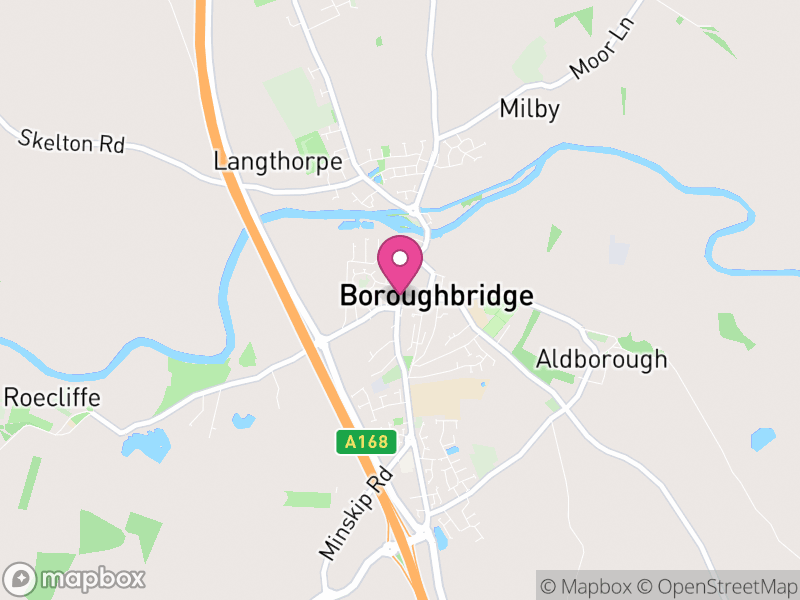 Map of properties for sale in Boroughbridge