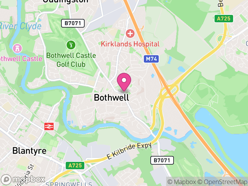Map of properties for sale in Bothwell