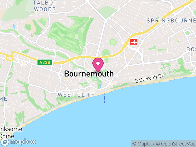 Map of properties for sale in Bournemouth
