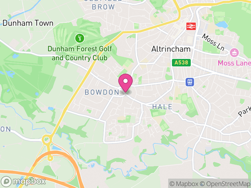 Map of properties for sale in Bowdon
