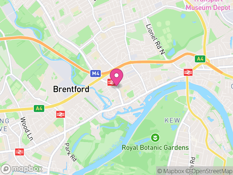 Map of properties for sale in Brentford