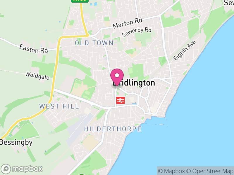 Map of properties for sale in Bridlington