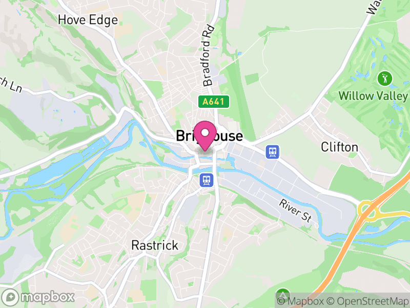 Map of properties for sale in Brighouse