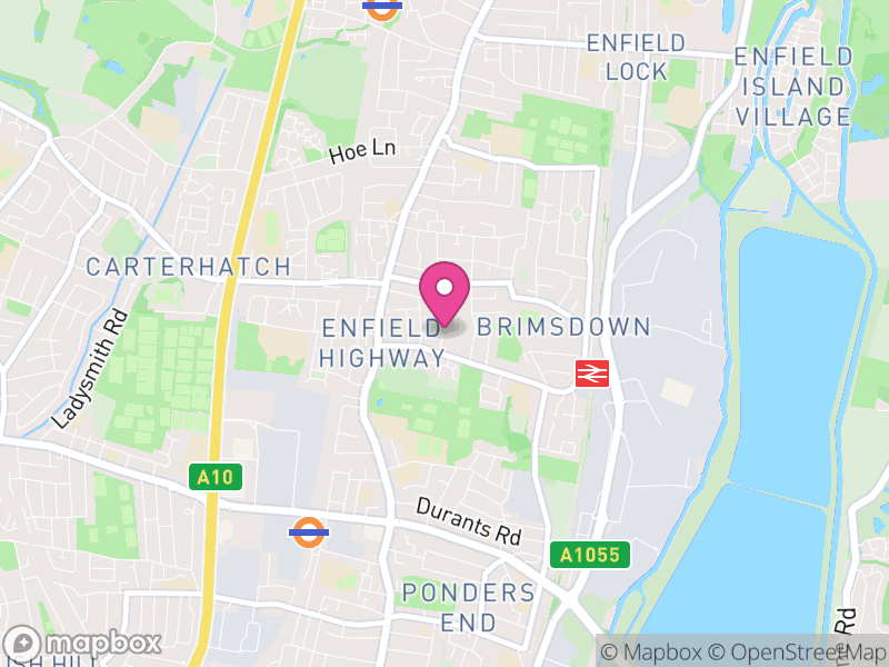 Map of properties for sale in Brimsdown