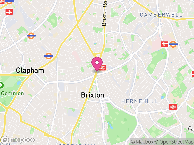 Map of properties for sale in Brixton