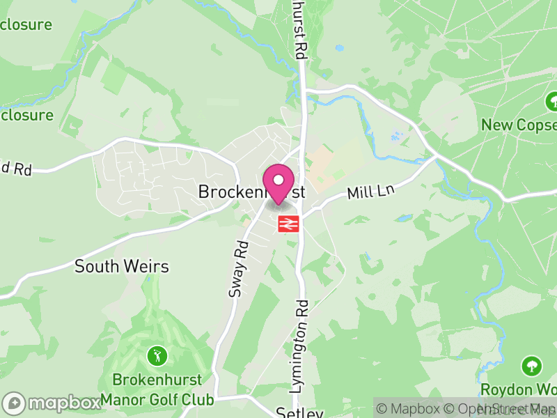 Map of properties for sale in Brockenhurst
