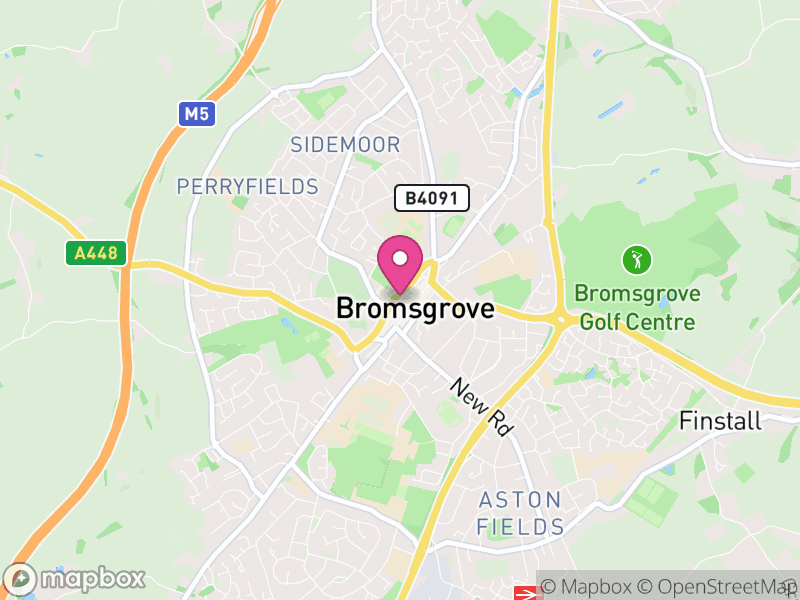 Map of properties for sale in Bromsgrove