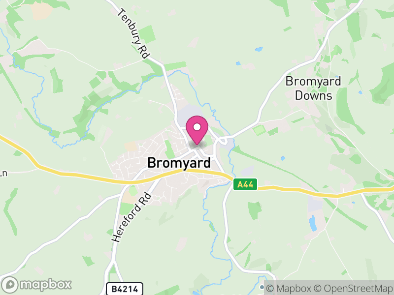 Map of properties for sale in Bromyard