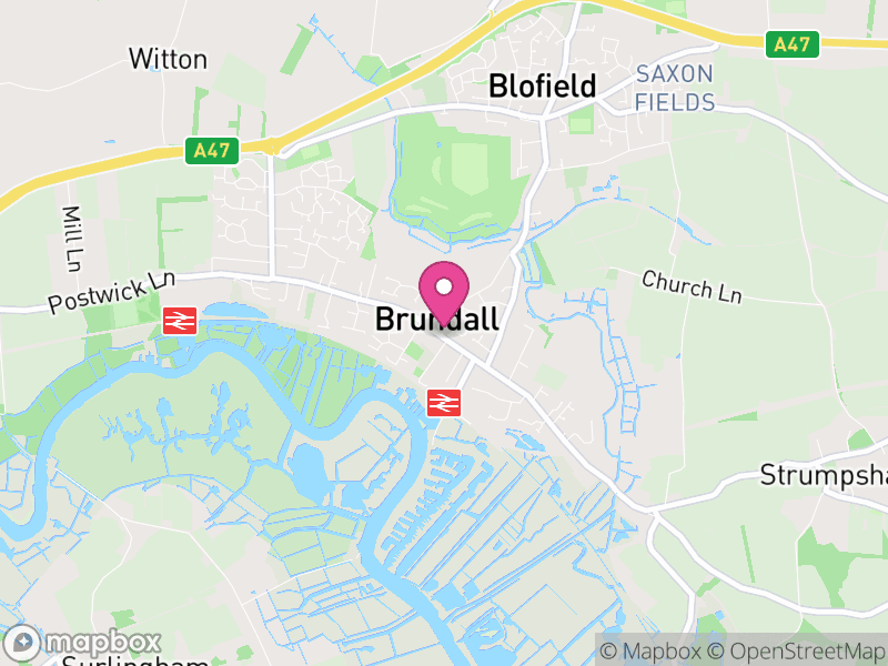 Map of properties for sale in Brundall