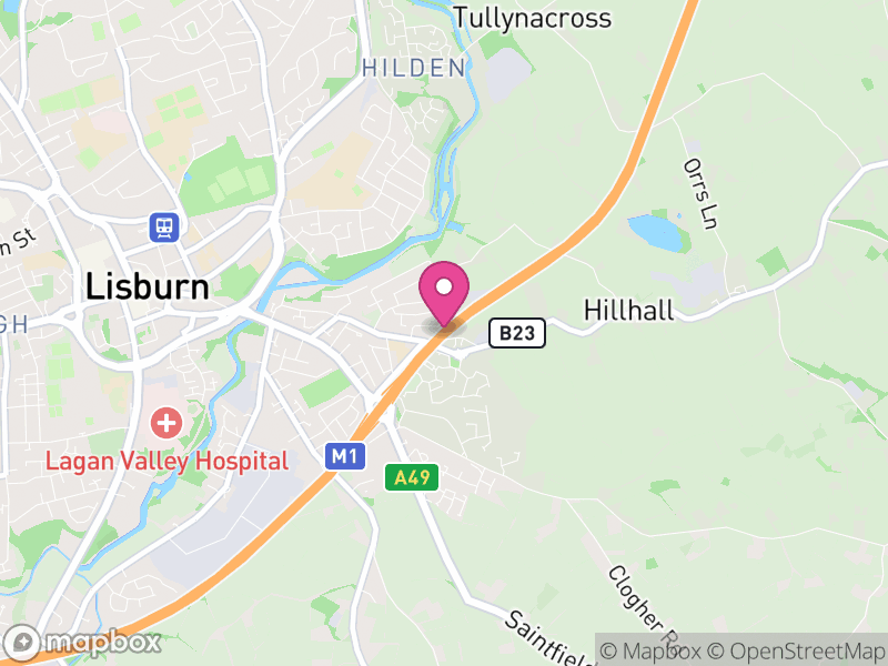 Map of properties for sale in BT27