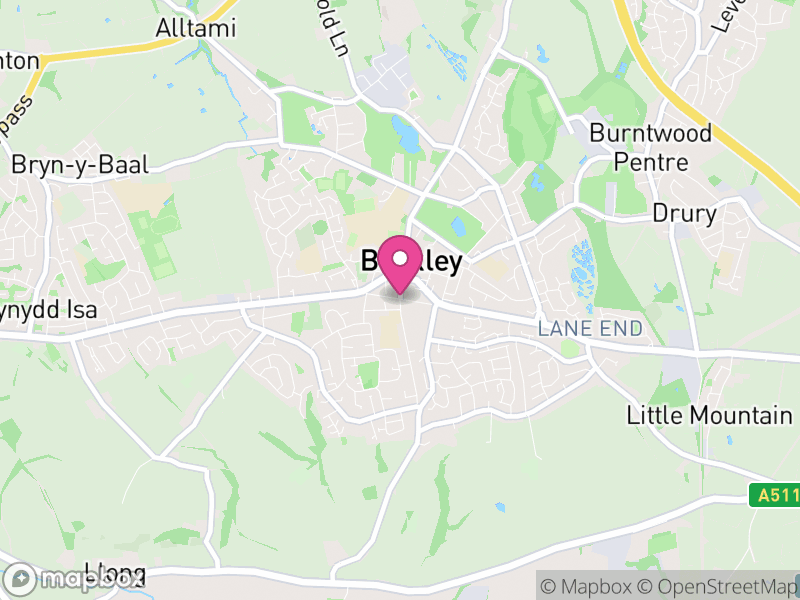 Map of properties for sale in Buckley