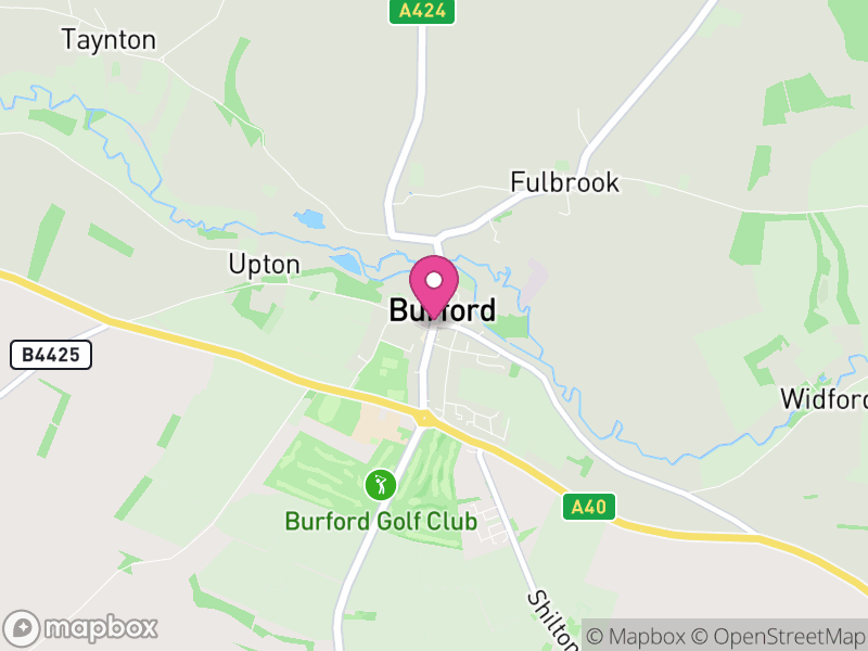 Map of properties for sale in Burford