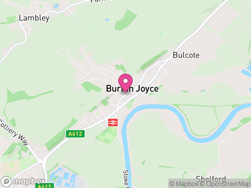 Map of properties for sale in Burton Joyce
