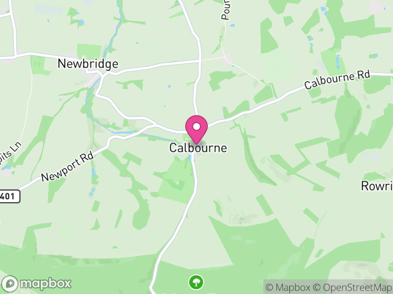 Map of properties for sale in Calbourne