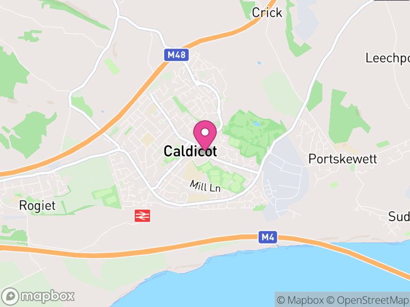 Map of properties for sale in Caldicot