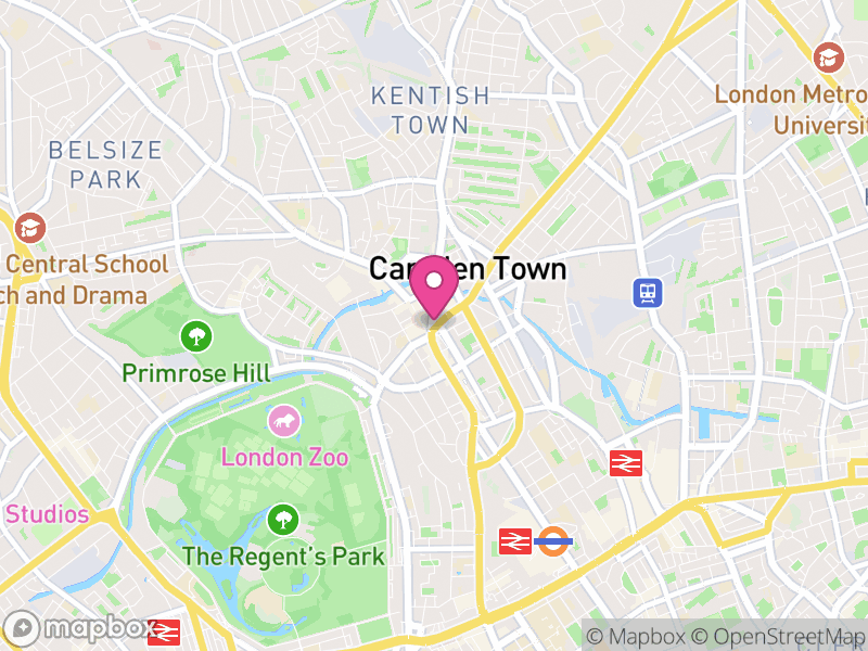 Map of properties for sale in Camden Town