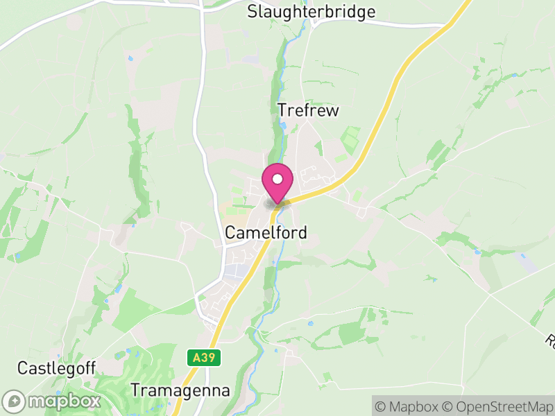 Map of properties for sale in Camelford