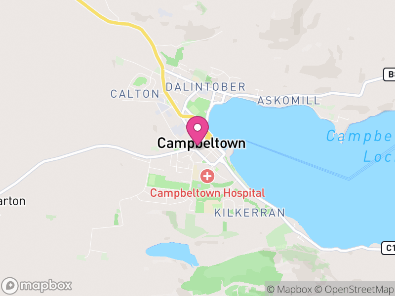 Map of properties for sale in Campbeltown