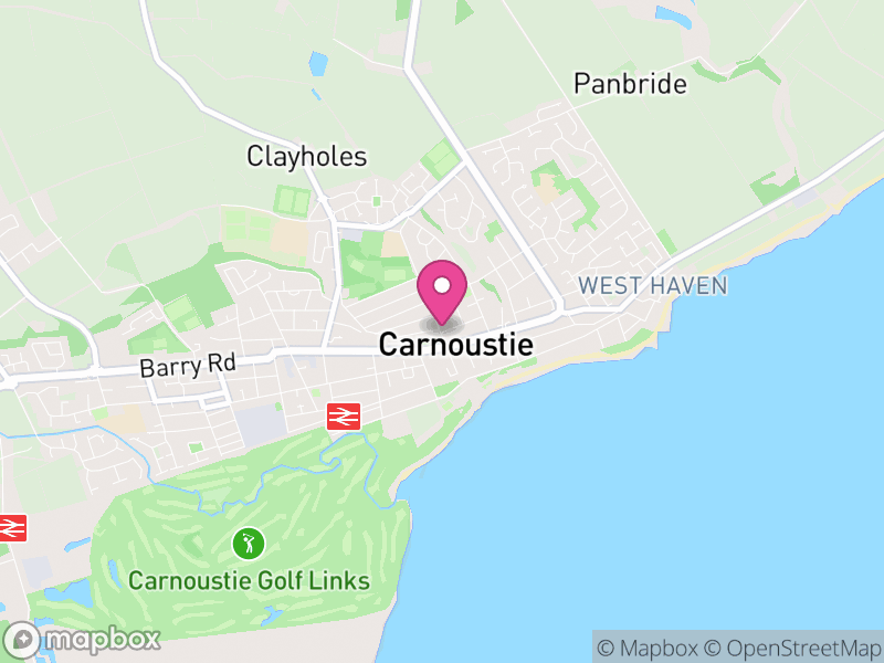 Map of properties for sale in Carnoustie