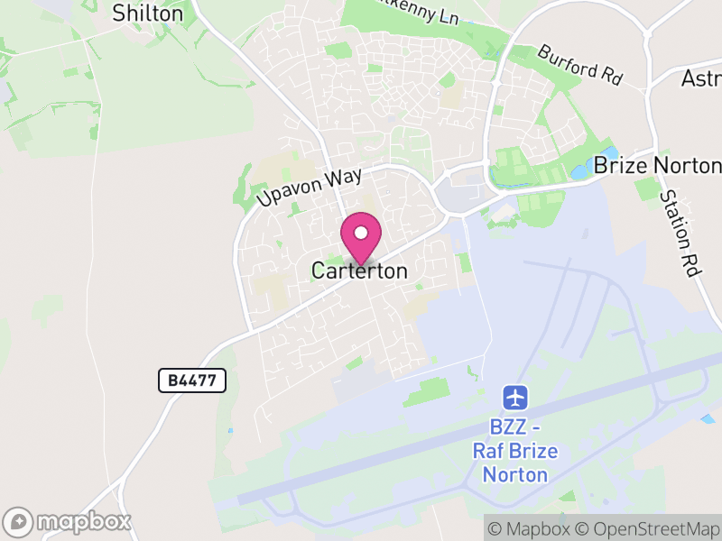 Map of properties for sale in Carterton