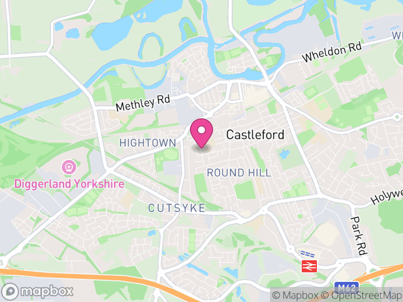 Map of properties for sale in Castleford